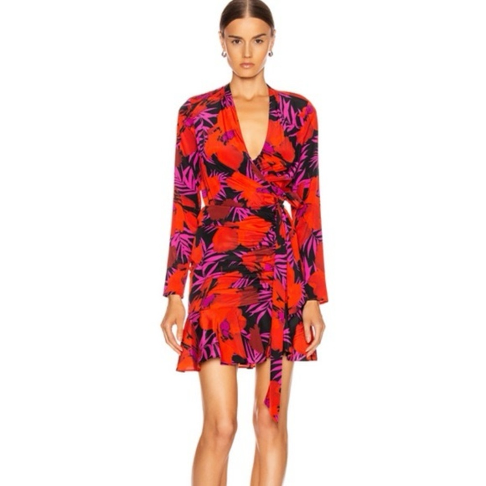 Veronica Beard Lorina Dress in Multi-Colored Poppy